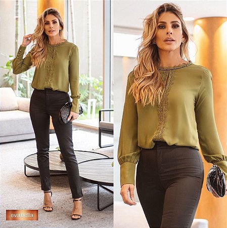 Calça Alfaiataria Preta Eva bella Elaine