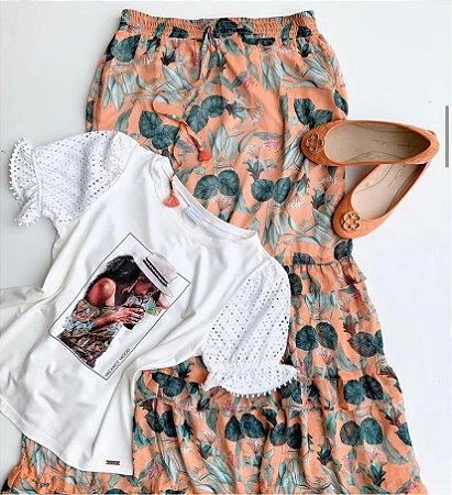 T-shirt com manga Lesie Eva Bella Isabella