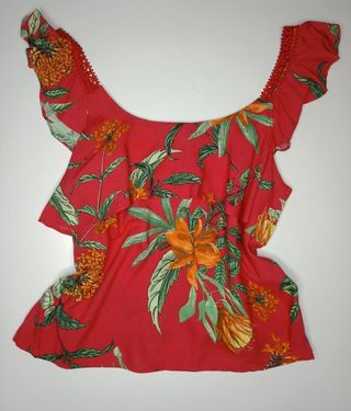 Blusa Estampada com babado Cony Green