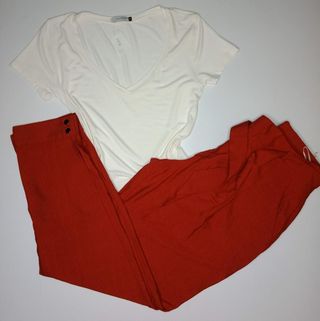 T-shirt básica Branca trimix
