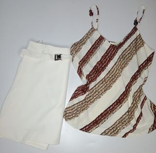 Regata estampada com detalhe na alça Lily belle