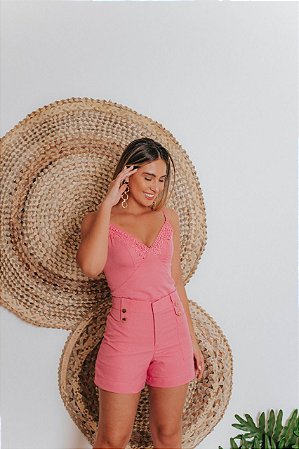 Blusa top em crepe Eva Bella Alana