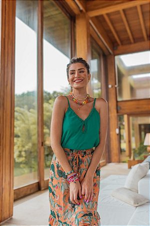Blusa Regata bordada Eva Bella Corina
