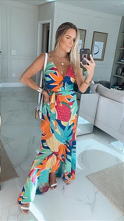 Vestido longo transpassado Cool Hit