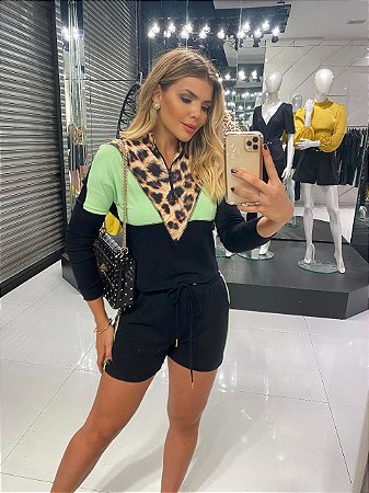 Conjunto Moletinho Animal Print 09670