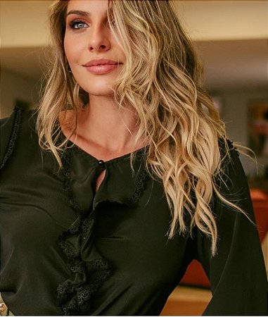 Blusa botão frontral Eva bella Joana