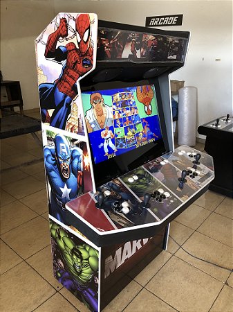 Fliperama 4 Players 32" - Tema Marvel
