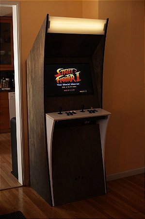 Fliperama Multijogos 22'' - Madeirado Curva
