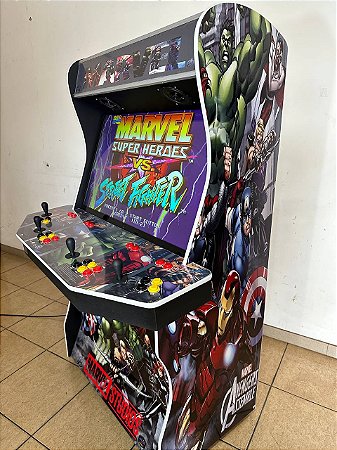 Arcade Fliperama Multijogos 42 polegadas - 4 players - Tema Marvel