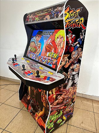 Arcade Fliperama Multijogos 42 polegadas - 4 players - Tema Street Fighter
