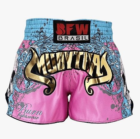 SHORT MUAY THAI GOLD ROSA
