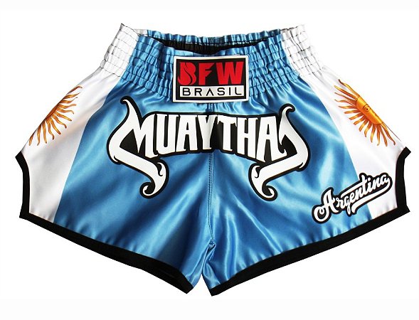 Short Muay Thai Cetim Premium - ARGENTINA
