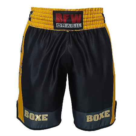 Calção Boxe - Preto Amarelo 50% desconto