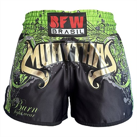 Short Muay Thai  - Gold Verde 50% Desconto