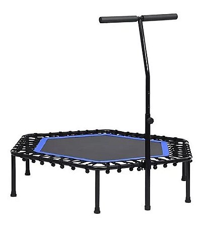 Trampolim Aeróbico Hexagonal Ginástica Fitness C/ suporte