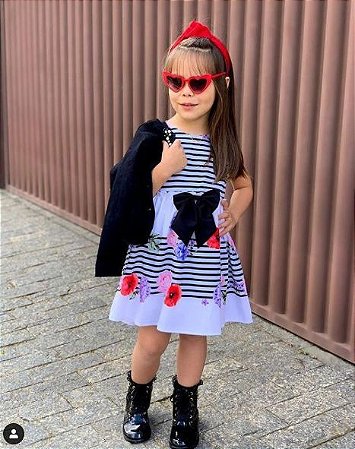 vestido florido infantil
