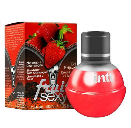 Fruit Sexy Gel Beijável Sabor Morango & Champagne