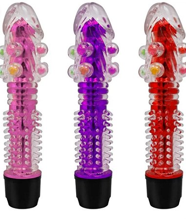 Vibrador Multivelocidade com Capa Texturizada e Pérolas Massageadoras Vip Mix