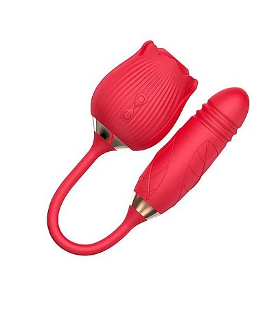 Vibrador Flowers Sophie 10 Modos – Forma de Rosa, Vai e Vem + Pulsação