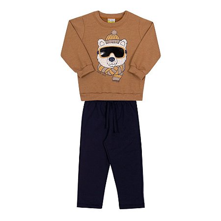 Conjunto Infantil com Casaco de Moletom da Nini Bambini