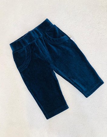 Calça de Bebê em Veludo de Malha Unissex Cores