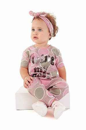 Macacão de Bebê Longo com Faixa da Up Baby - Cores Diferentes