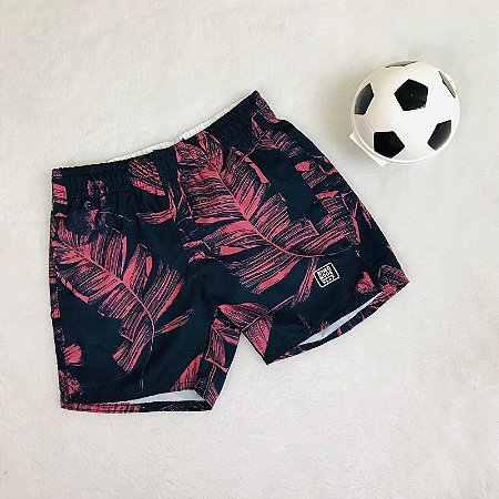 Shorts Infantil Masculino Folhagem da King Joe