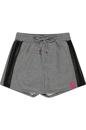 Shorts Saia Juvenil Feminino Mescla em Moletom da Gloss