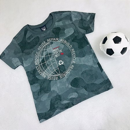 Camiseta Infantil Masculina Estampada da Biogas
