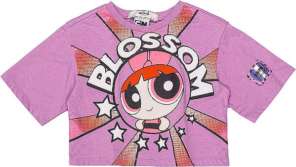 Blusa Infantil Feminina Cropped Flozinha Licenciada da Animê