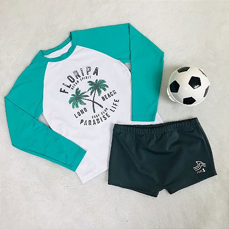 Conjunto Infantil com Sunga Proteção UV 50+ da Pupi