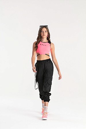 Top Infantil Feminino Pink Neon da BobbyLulu