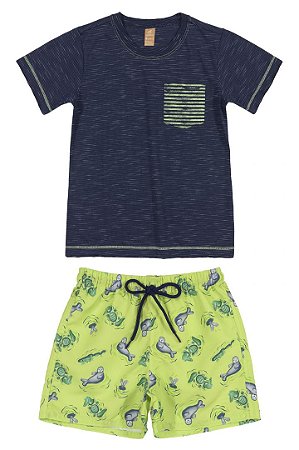 Conjunto Infantil c/Bermuda Estampada da Up Baby