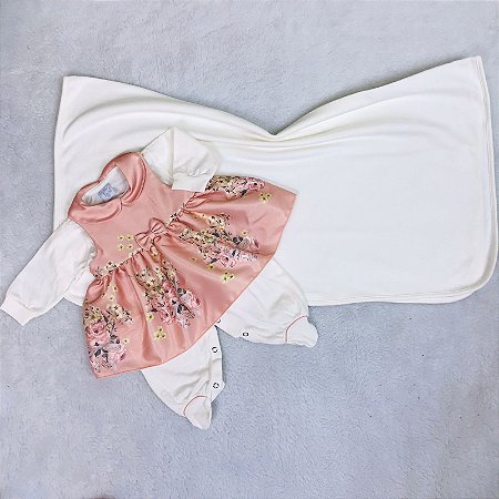 Kit de Maternidade Menina c/Vestido Acetinado da Beth Bebê - Tipinhos Moda  Infantil e Juvenil