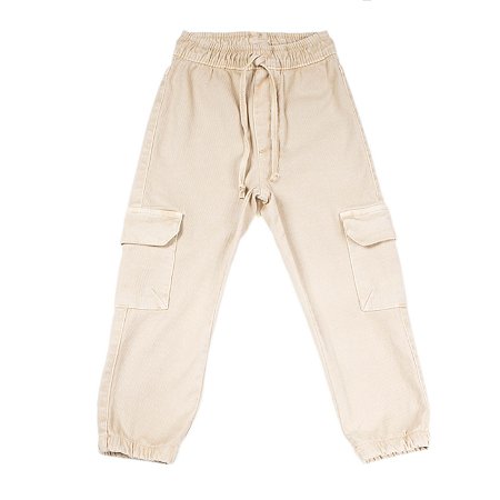 Calça Infantil de Sarja Bolso Cargo Caqui da Have Fun