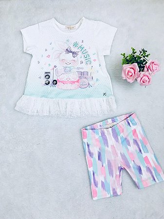Conjunto de Bebê com Legging Coelhinha Petit Cherie