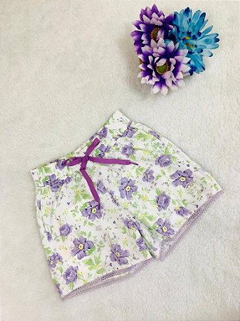 Shorts Infantil Feminino Tactel da Petit Cherie