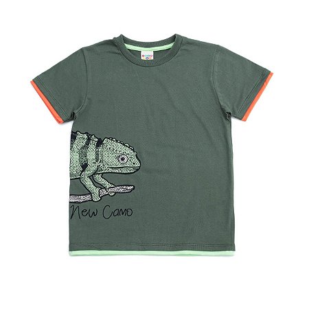 Camiseta Infantil Masculina de Camaleão da Have Fun