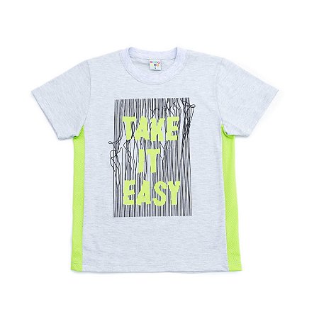 Camiseta Infantil Masculina Mescla Claro da Have Fun