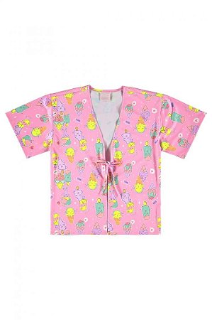 Saida de Praia Infantil Estampa Picolé da Quimby