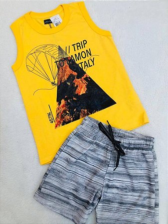 Conjunto Infantil e Juvenil Masculino de Regata da Lamon