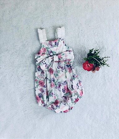 Macacão de Bebê Jardim das Borboletas da Petit Cherie