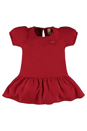 Vestido de Bebê Casual Vermelho Manga Princesa da Up Baby