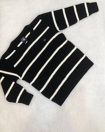 Blusa Infantil Masculina Tricô Fechada Gola Redonda
