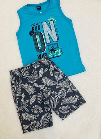 Conjunto Infantil e Juvenil Regata Bermuda Fresquinho