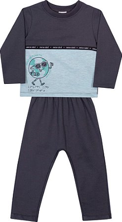 Conjunto Infantil de Frio Masculino Fechado Azul Marinho