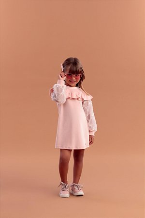 Vestido Infantil Casual Plush Quentinho da Petit Cherie