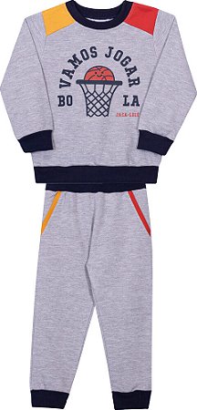 Conjunto Infantil de Frio Masculino Fechado Basquete