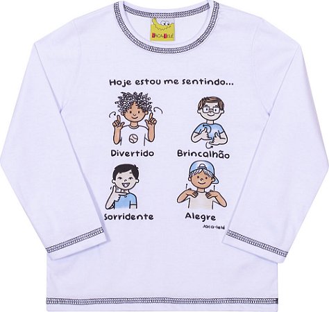 Camiseta Infantil de Frio Masculina Educativa e Inclusiva