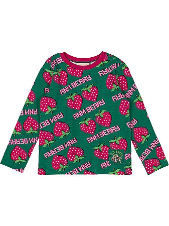 Blusa Infantil Manga Longa Morangos da Animê